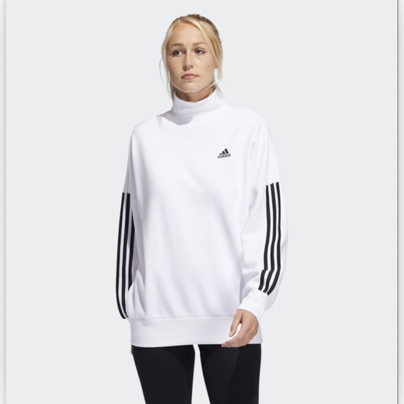 adidas women's postgame mock neck sweatshirt
